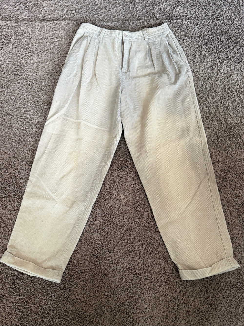 VTG Princeton Club Men's Corduroy Pants in Light Beige